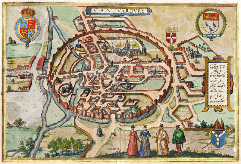 Canterbury 1617 Braun en Hogenberg